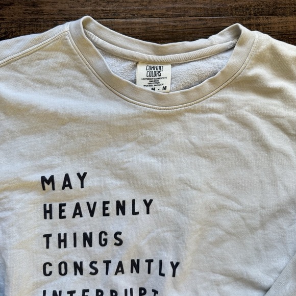 Christian Ladies Medium Scripture Pullover Sweater 100% Cotton - Picture 2 of 5